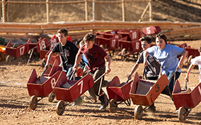 Wheelbarrow race